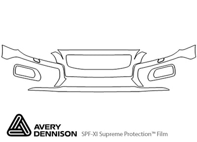 xc70 Avery Dennison Clear Bra Bumper Precut PPF Diagram