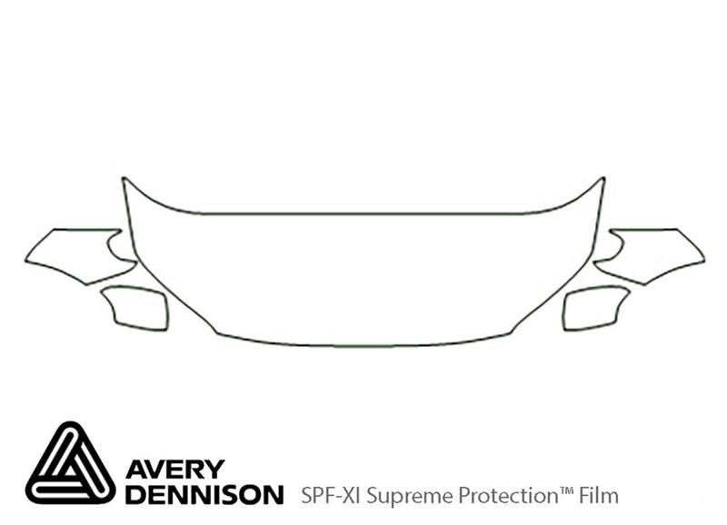 xc70 Avery Dennison Clear Bra Hood Precut PPF Diagram