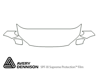 xc70 Avery Dennison Clear Bra Hood Precut PPF Diagram