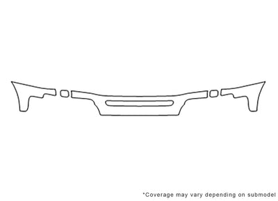 xc90 3M Clear Bra Bumper Precut PPF Diagram