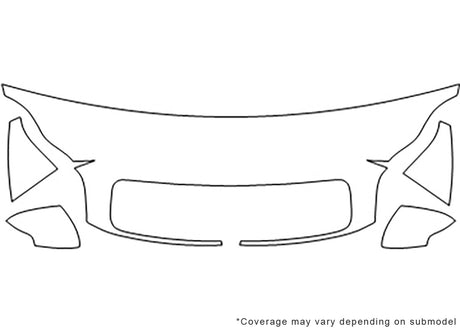 xc90 3M Clear Bra Hood Precut PPF Diagram