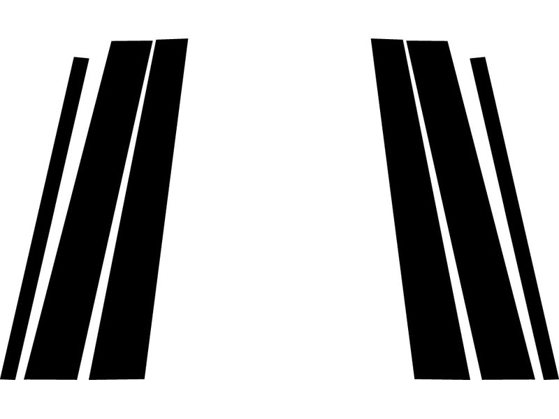 volvo xc90 2003-2014 Brushed Aluminum Black Pillar Trim Diagram