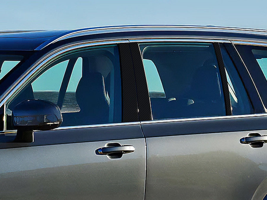 volvo xc90 2003-2014 Carbon Fiber Pillar Cover Diagram