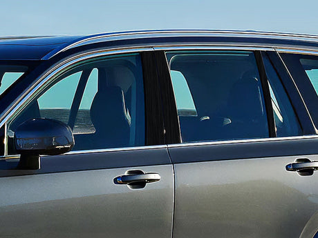 volvo xc90 2003-2014 Brushed Aluminum Black Pillar Cover Diagram