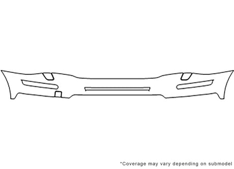 xc90 3M Clear Bra Bumper Precut PPF Diagram