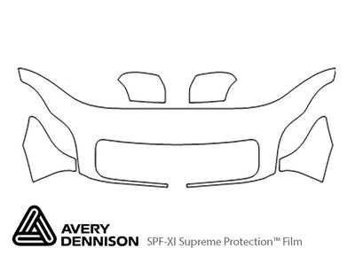 xc90 Avery Dennison Clear Bra Hood Precut PPF Diagram