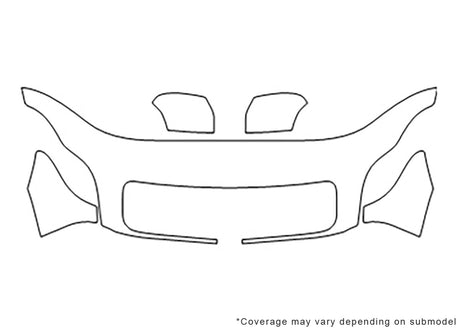 xc90 Avery Dennison Clear Bra Hood Precut PPF Diagram