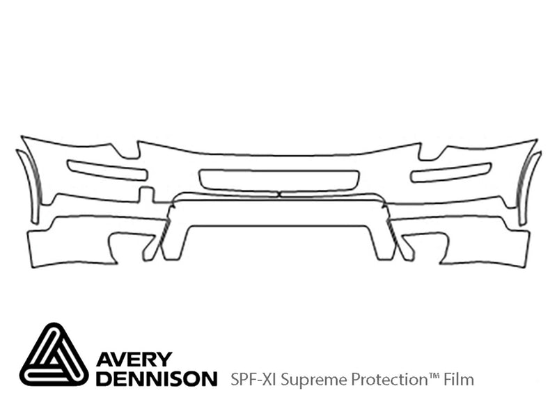 xc90 Avery Dennison Clear Bra Bumper Precut PPF Diagram