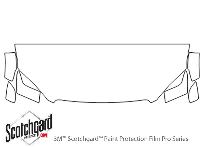 xc90 3M Clear Bra Hood Precut PPF Diagram