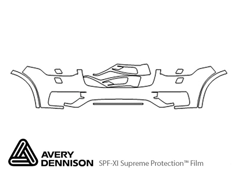 xc90 Avery Dennison Clear Bra Bumper Precut PPF Diagram