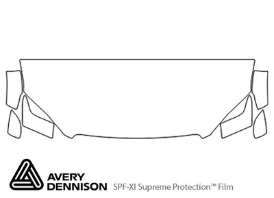 xc90 Avery Dennison Clear Bra Hood Precut PPF Diagram
