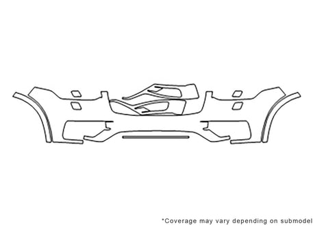 xc90 3M Clear Bra Bumper Precut PPF Diagram