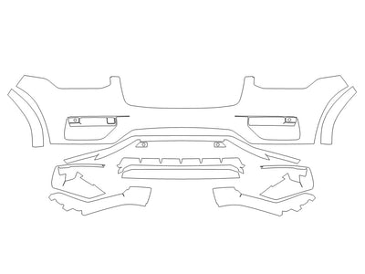 xc90 Avery Dennison Clear Bra Bumper Precut PPF Diagram