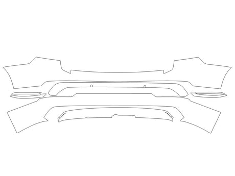 xc90 3M Clear Bra Door Cup Precut PPF Diagram