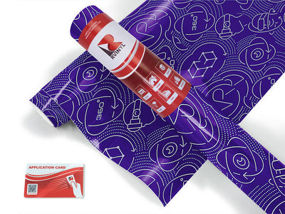 VR Headset Technology Vinyl Wrap Pattern