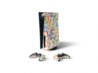 walk away abstract geometric Sony PS5 DIY Skin