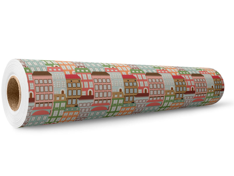 Walk Ups Cityscape Wrap Film Wholesale Roll~Rwraps Series 914 Digitally Printed Vinyl Roll~5
