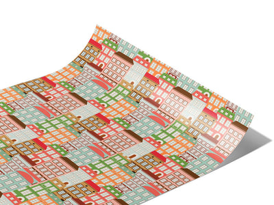 Walk Ups Cityscape Vinyl Wraps~Rwraps Series 914 Digitally Printed Vinyl Wrap~1