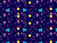 Walking in Memphis Retro Vinyl Wrap Pattern~Rwraps Series 914 Digitally Printed Vinyl Wrap~0