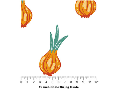 Walla Walla Vegetable Vinyl Film Pattern Size 12 inch Scale~Rwraps Walla Walla Vegetable Sizing Chart~2