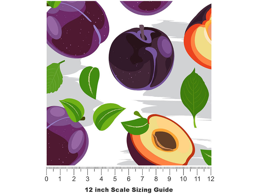 Wallis Wonder Fruit Vinyl Film Pattern Size 12 inch Scale~Rwraps Wallis Wonder Fruit Sizing Chart~2