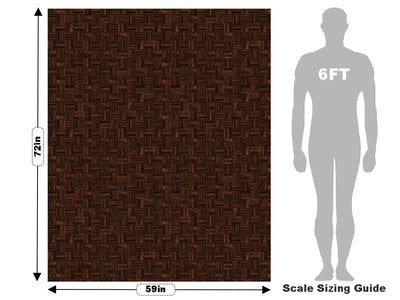 Walnut  Wooden Parquet Vehicle Wrap Scale~Rwraps Series 914 Walnut  Wooden Parquet Measurements~2