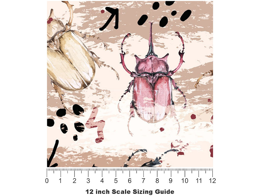 Wandering Weevils Bug Vinyl Film Pattern Size 12 inch Scale~Rwraps Wandering Weevils Bug Sizing Chart~2