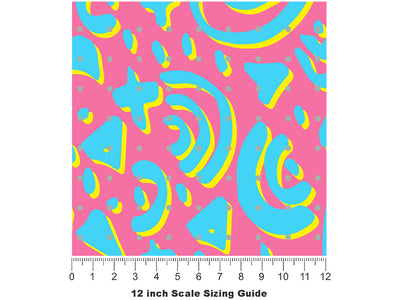 Want To Be Retro Vinyl Film Pattern Size 12 inch Scale~Rwraps Want To Be Retro Sizing Chart~2