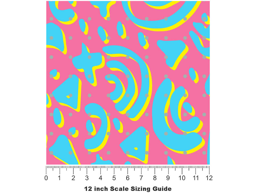 Want To Be Retro Vinyl Film Pattern Size 12 inch Scale~Rwraps Want To Be Retro Sizing Chart~2