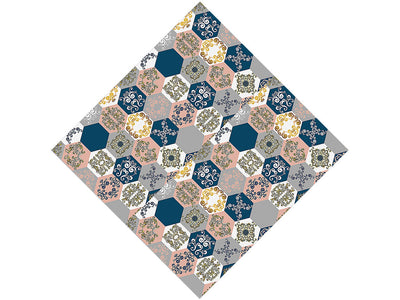 Warm Hexagonal Tile Vinyl Wrap Pattern