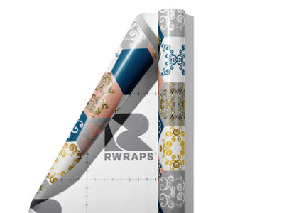 Warm Hexagonal Tile Wrap Film Sheets~Rwraps Series 914 Warm Hexagonal Tile Scrolled Sheet~4