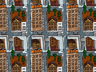 Warm Home Cityscape Vinyl Wrap Pattern~Rwraps Series 914 Digitally Printed Vinyl Wrap~0