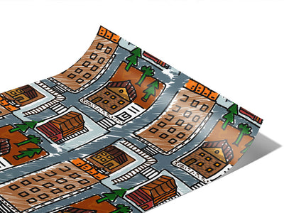 Warm Home Cityscape Vinyl Wraps~Rwraps Series 914 Digitally Printed Vinyl Wrap~1