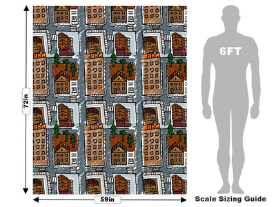 Warm Home Cityscape Vehicle Wrap Scale~Rwraps Series 914 Warm Home Cityscape Measurements~2