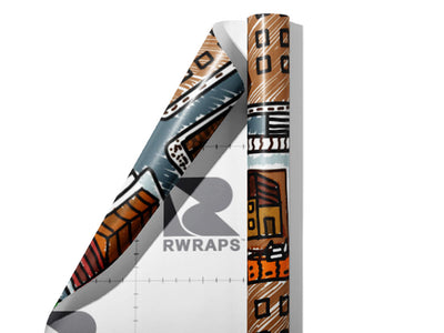 Warm Home Cityscape Wrap Film Sheets~Rwraps Series 914 Warm Home Cityscape Scrolled Sheet~4