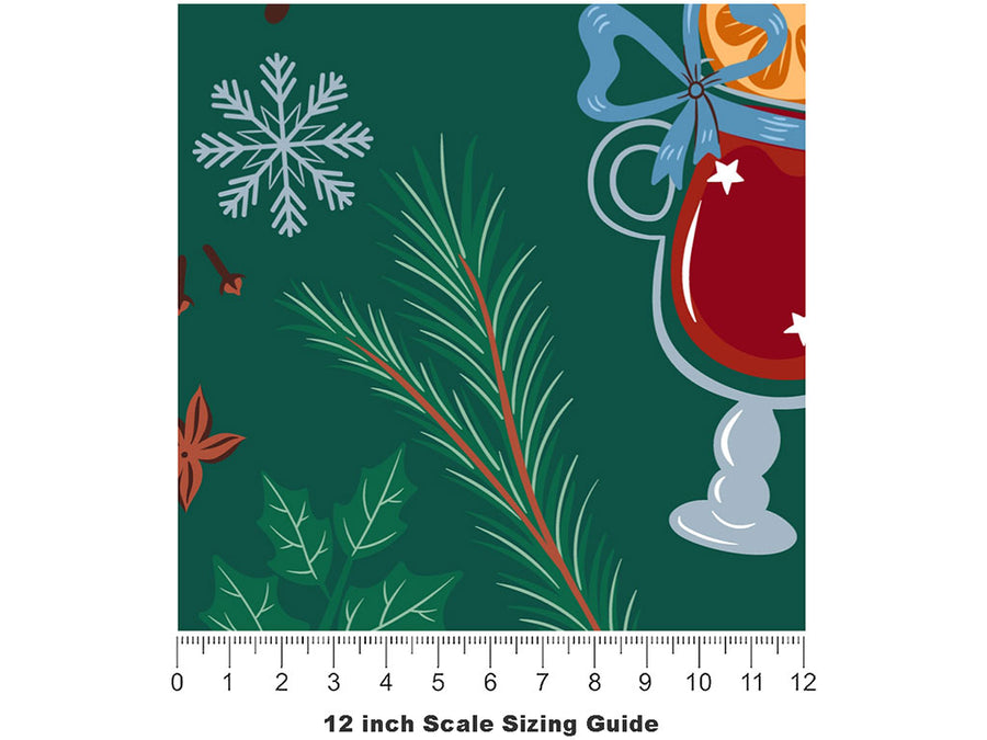 Warming Up Alcohol Vinyl Film Pattern Size 12 inch Scale~Rwraps Warming Up Alcohol Sizing Chart~2