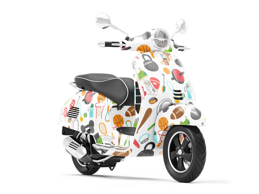 Warmup Workout Sport Vespa Scooter Wrap Film