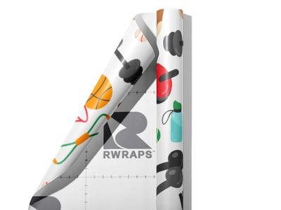 Warmup Workout Sport Wrap Film Sheets~Rwraps Series 914 Warmup Workout Sport Scrolled Sheet~3