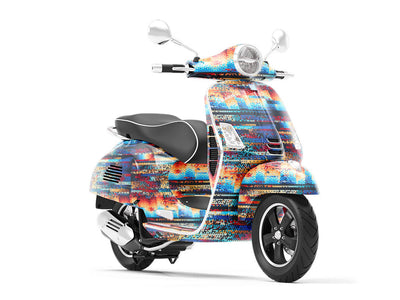 Warped Screen Technology Vespa Scooter Wrap Film