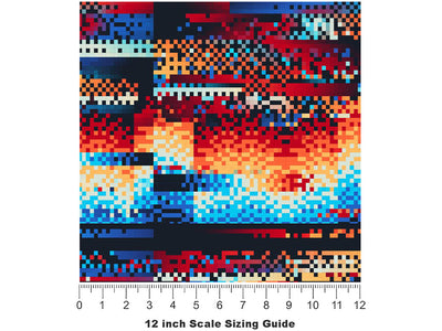 Warped Screen Technology Vinyl Film Pattern Size 12 inch Scale~Rwraps Warped Screen Technology Sizing Chart~3