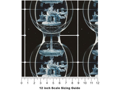 Warped Time Science Fiction Vinyl Film Pattern Size 12 inch Scale~Rwraps Warped Time Science Fiction Sizing Chart~2