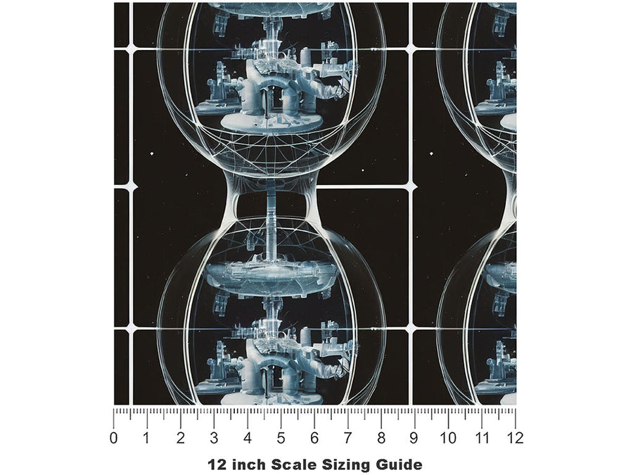 Warped Time Science Fiction Vinyl Film Pattern Size 12 inch Scale~Rwraps Warped Time Science Fiction Sizing Chart~2