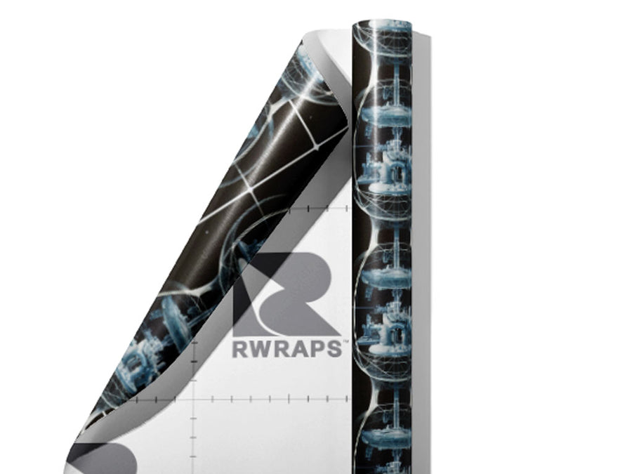 Warped Time Science Fiction Wrap Film Sheets~Rwraps Series 914 Warped Time Science Fiction Scrolled Sheet~3