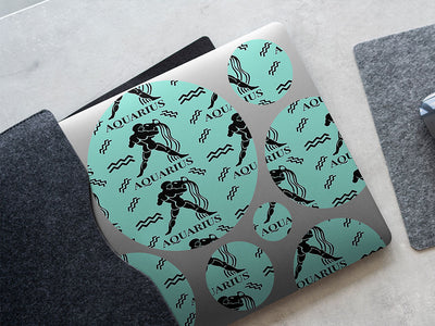 water bearer astrology DIY Laptop Stickers