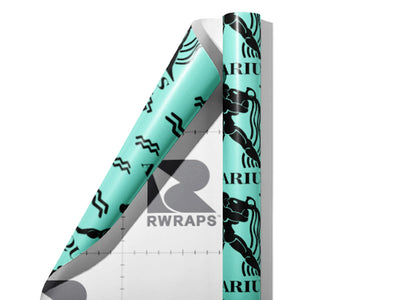 Water Bearer Astrology Wrap Film Sheets~Rwraps Series 914 Water Bearer Astrology Scrolled Sheet~3