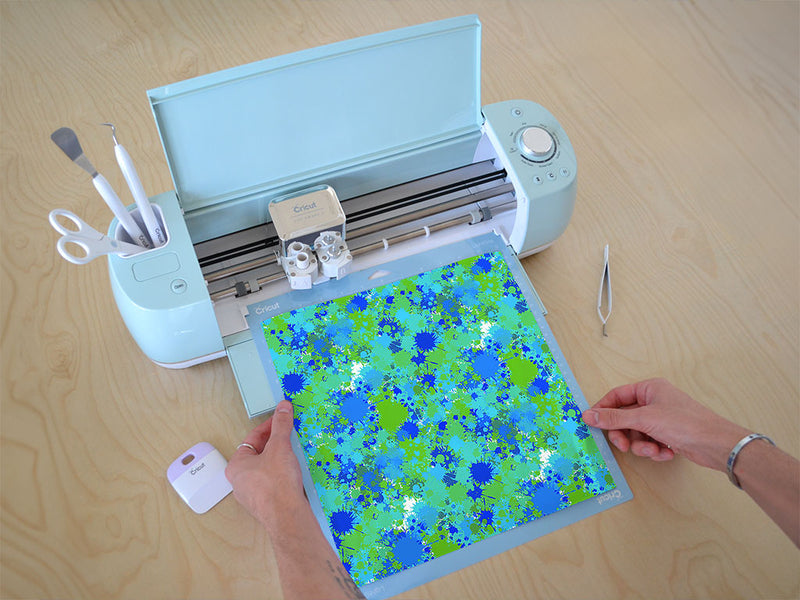 water me paint splatter Cricut Compatible Vinyl