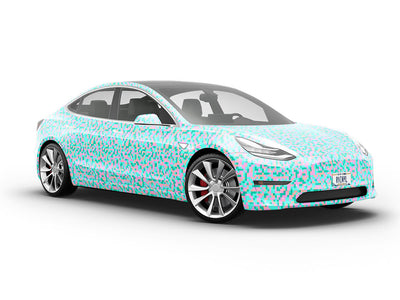 Water Programming Pixel Vehicle Vinyl Wrap
