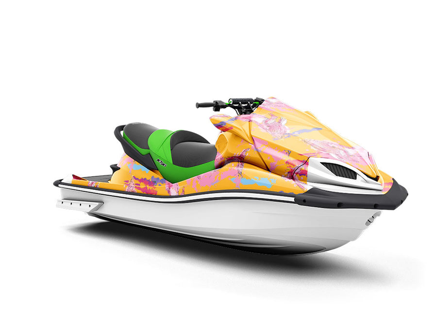 Watercolor Blues Marine Life Jet Ski Vinyl Customized Wrap