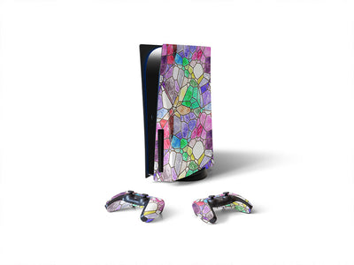 watercolor combinations mosaic Sony PS5 DIY Skin