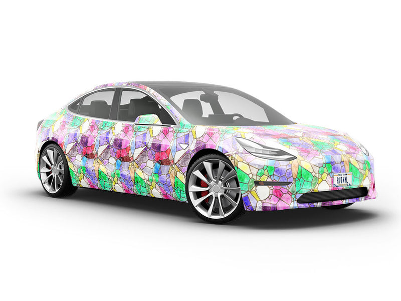 Watercolor Combinations Mosaic Vehicle Vinyl Wrap